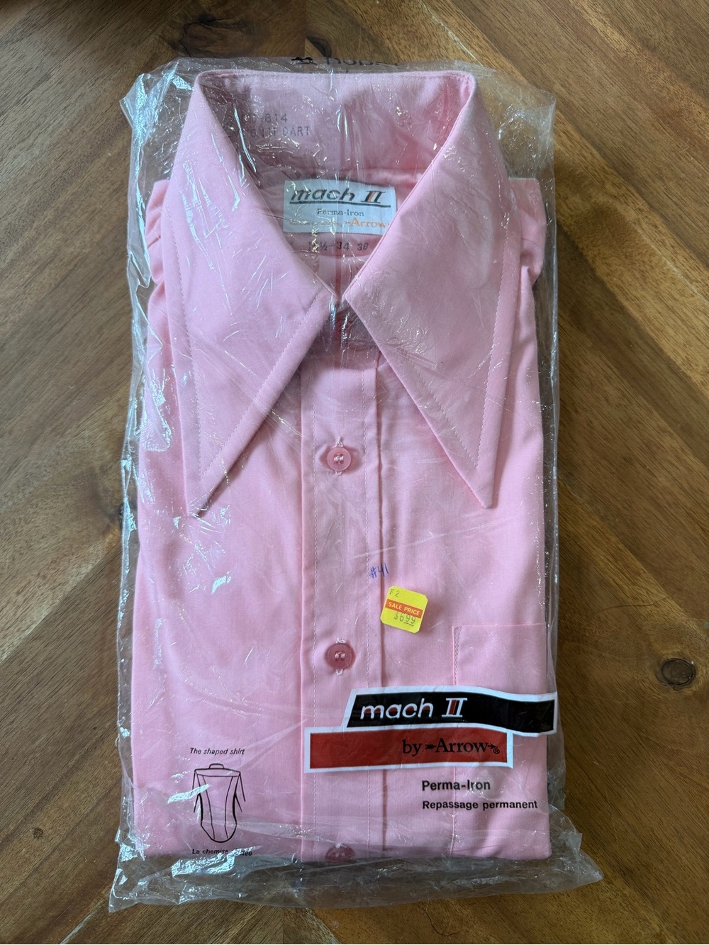 Vintage Mens Deadstock Dress Shirt M 15½ 34-36 NOS NWT Arrow Mach II 70s